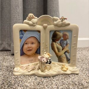 Lenox Noah's Ark Dual Baby Frame Cream